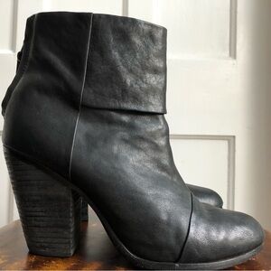 rag & bone Black Leather Ankle Boot Size 40 (9.5) Women’s